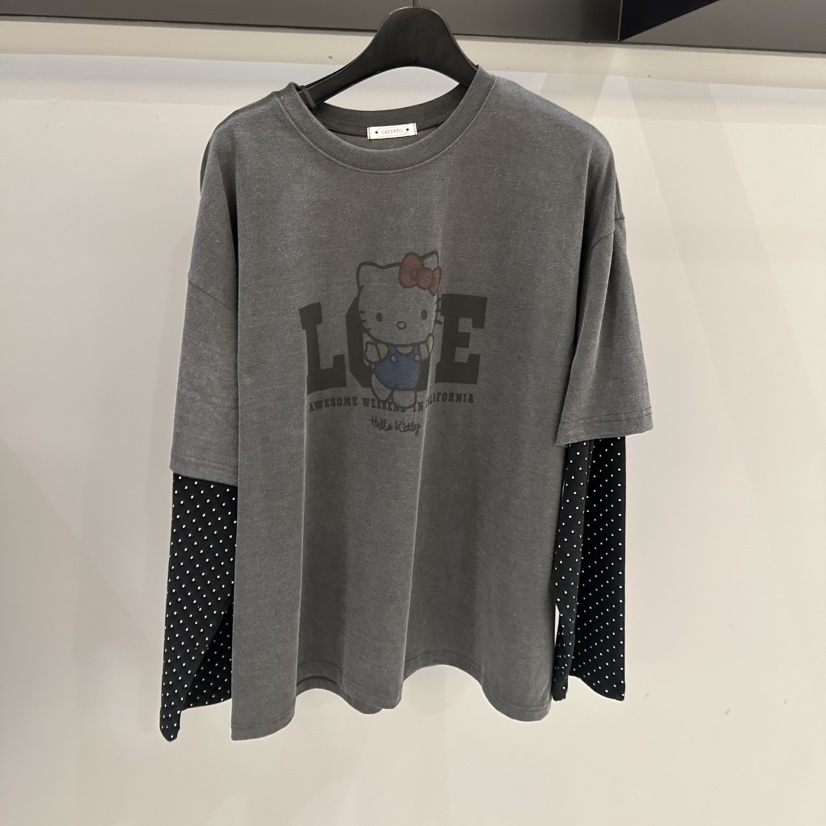 CREDITO東大門㊣實拍女裝新款25秋冬職業真品推薦長袖T恤春款CREDITO長袖T恤圖色1