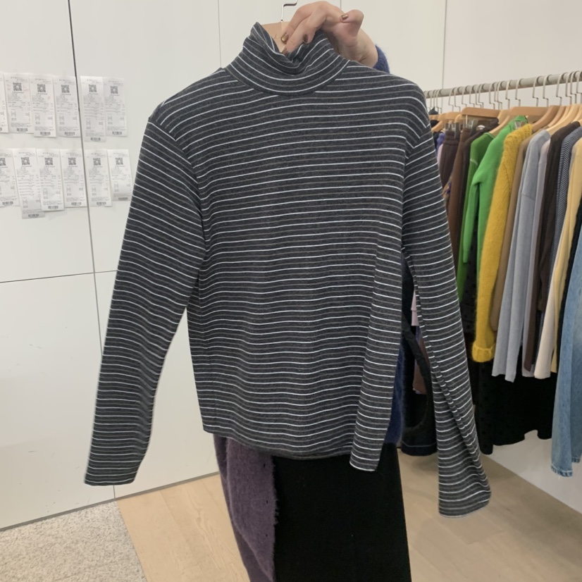 DOHWAJI韓國代購㊣女裝新品推薦真品25秋冬時尚休閑長袖T恤DOHWAJI長袖T恤圖色2