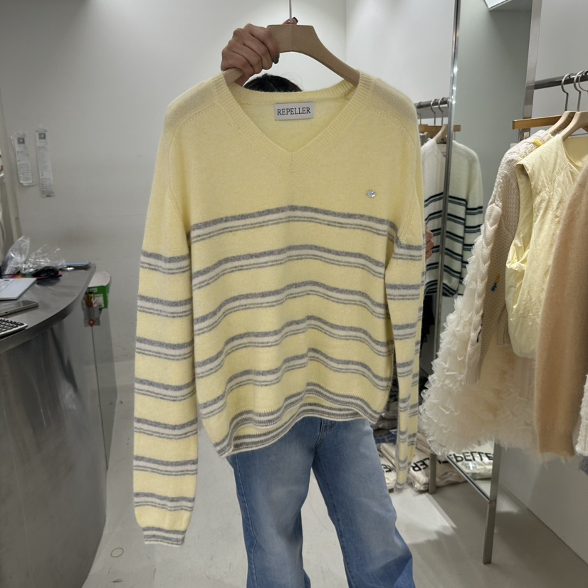 REPELLER東大門㊣實拍女裝新款25秋冬時尚休閑針織衫羊絨春款REPELLER針織衫圖色2