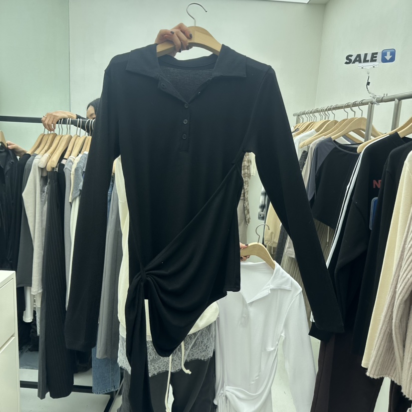 CHAV東大門㊣代購女士新品時尚職業真品熱賣推薦長袖T恤春款CHAV長袖T恤圖色3黑色