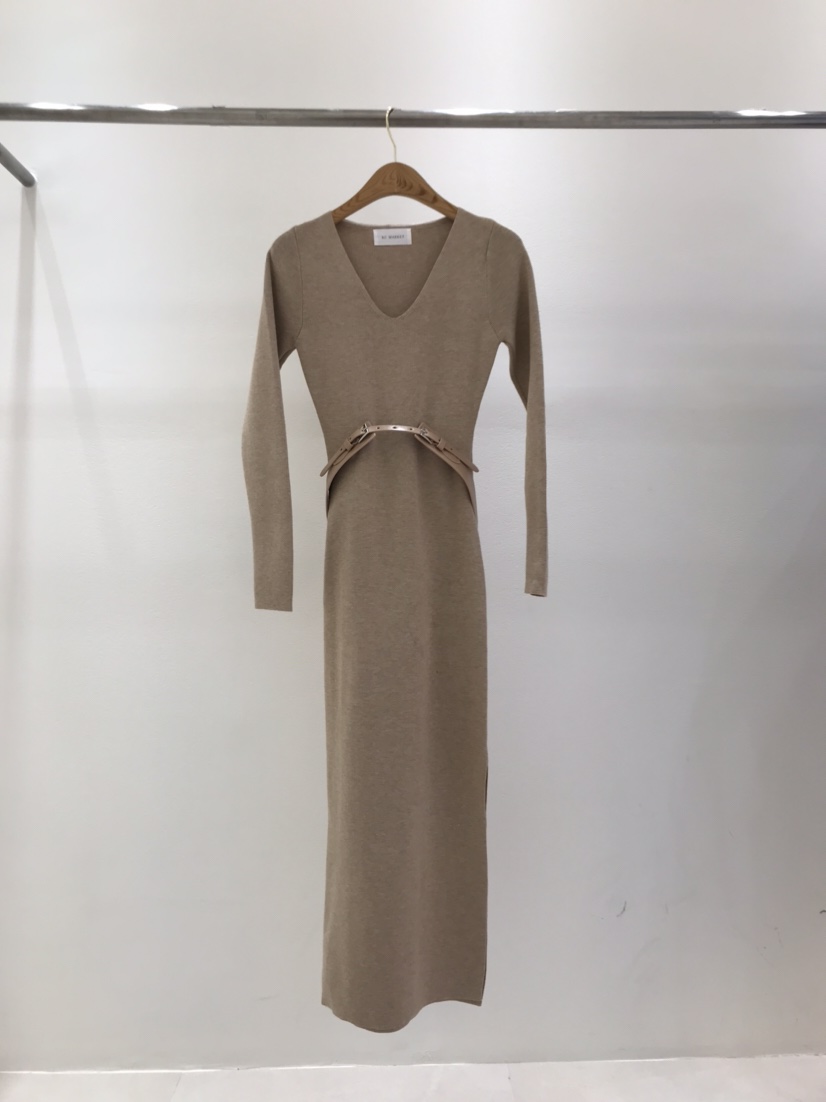 KC MARKET東大門㊣直郵女士新款推薦人氣休閑連衣裙含腰帶KC MARKET連衣裙圖色1