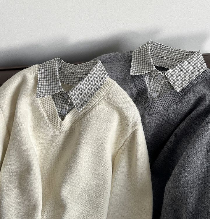 STAY HERE韓國代購㊣女士新款休閑人氣職業時尚熱賣針織衫STAY HERE針織衫