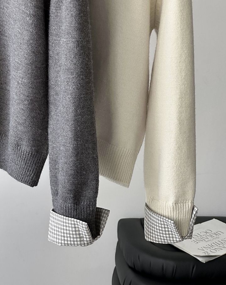 STAY HERE韓國代購㊣女士新款休閑人氣職業時尚熱賣針織衫STAY HERE針織衫