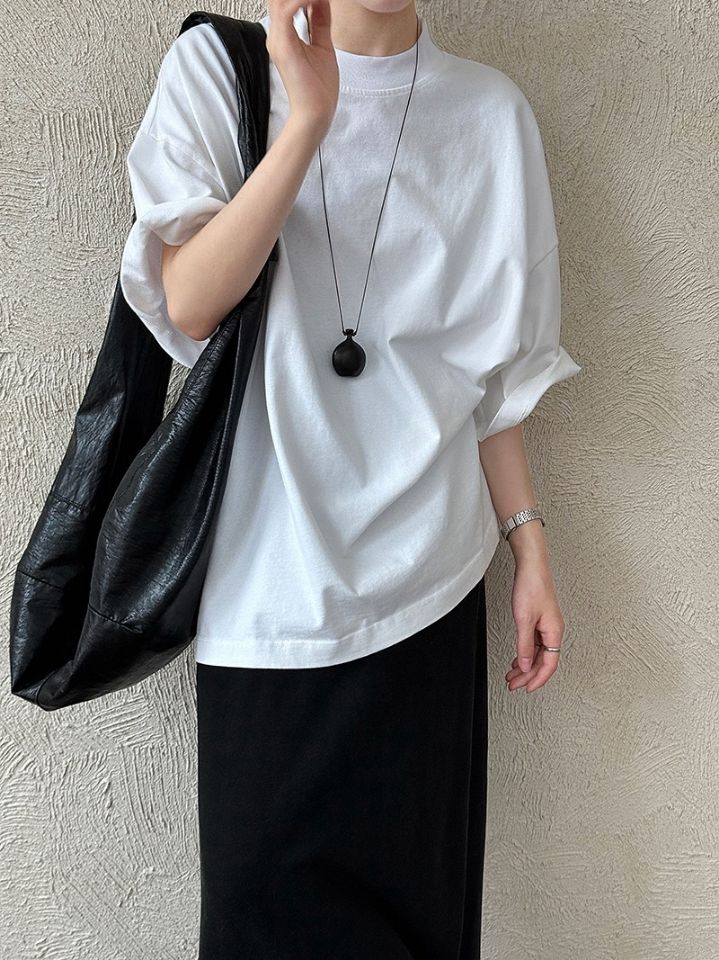 STAY HERE韓國代購㊣女士新款熱賣休閑時尚職業人氣T恤寬松STAY HERET恤圖色2