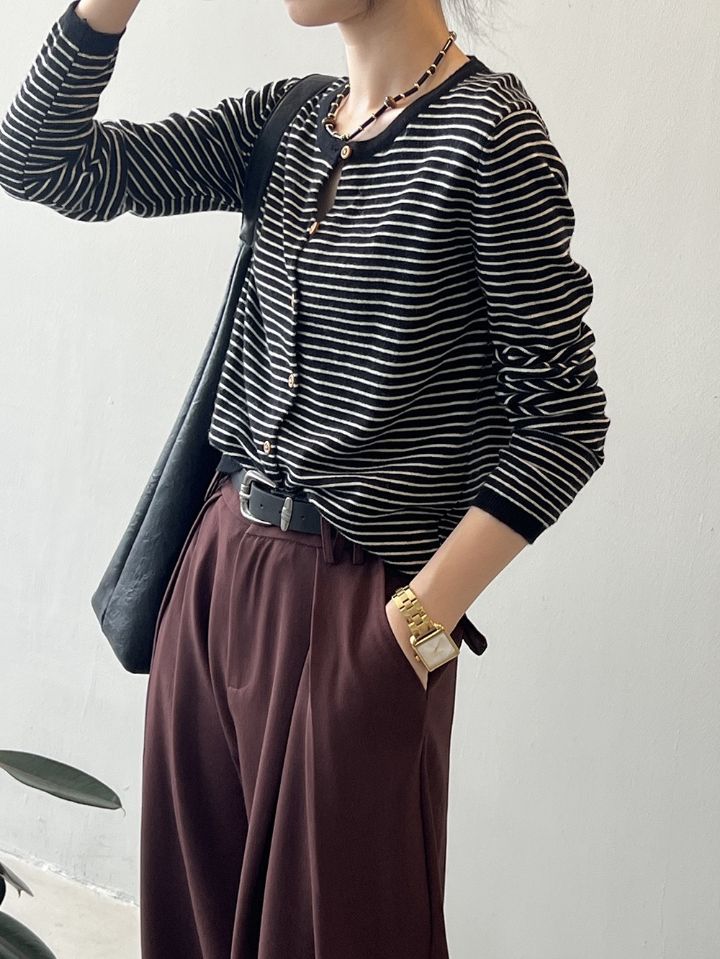 STAY HERE東大門㊣實拍女士新品推薦熱賣職業時尚休閑針織衫STAY HERE針織衫