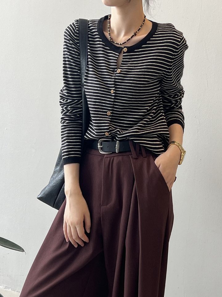 STAY HERE東大門㊣實拍女士新品推薦熱賣職業時尚休閑針織衫STAY HERE針織衫圖色2