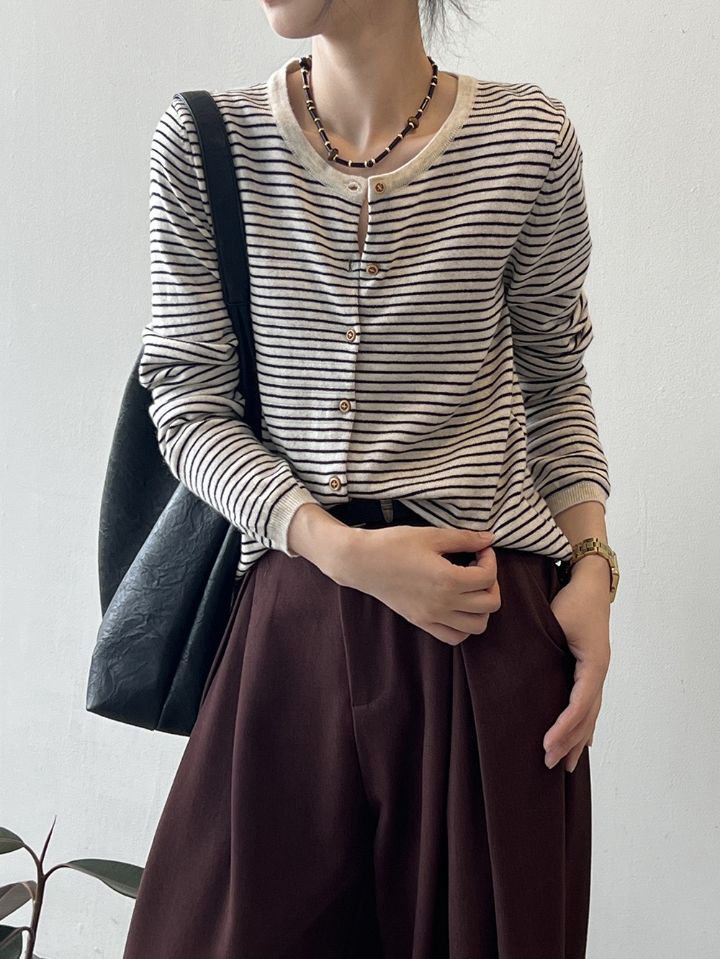 STAY HERE東大門㊣實拍女士新品推薦熱賣職業時尚休閑針織衫STAY HERE針織衫圖色3