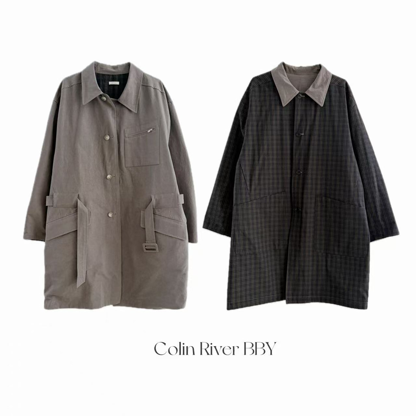 OLI SEOUL韓國代購㊣女士新款職業25秋冬休閑熱賣長款風衣OLI SEOUL長款風衣