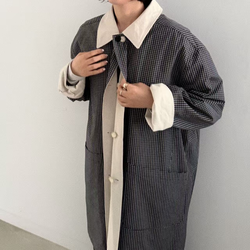 OLI SEOUL韓國代購㊣女士新款職業25秋冬休閑熱賣長款風衣OLI SEOUL長款風衣