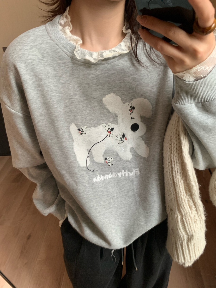 OLA韓國代購㊣女裝新品熱賣休閑推薦25秋冬人氣職業時尚衛衣mellor/OLA衛衣