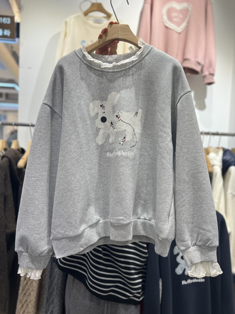 OLA韓國代購㊣女裝新品熱賣休閑推薦25秋冬人氣職業時尚衛衣mellor/OLA衛衣圖色1