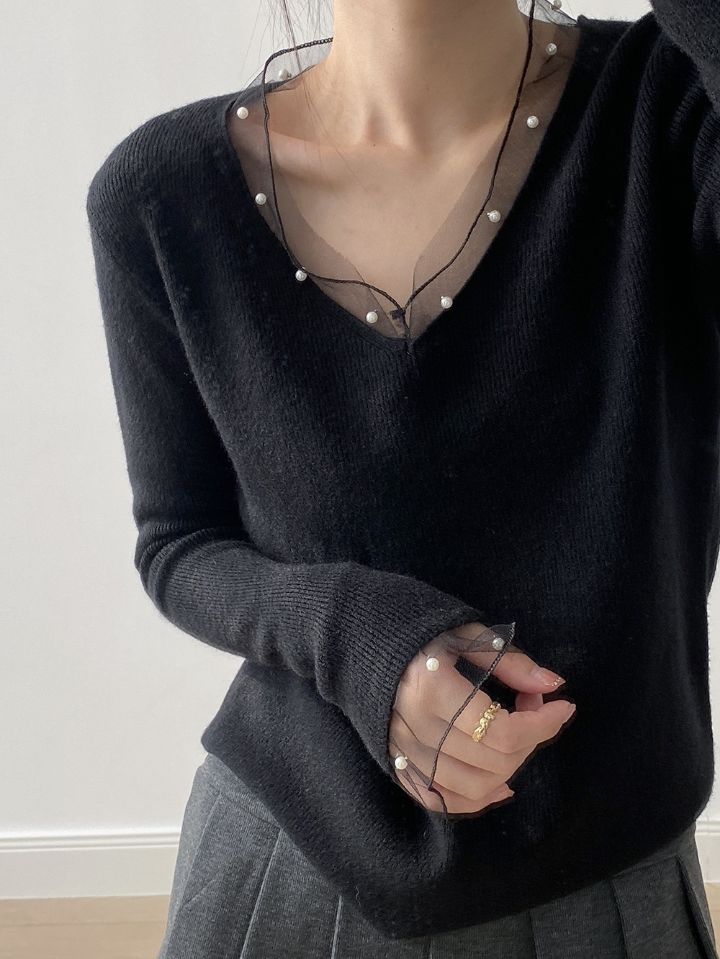 STAY HERE韓國代購㊣女裝新品時尚熱賣職業人氣25秋冬針織衫STAY HERE針織衫