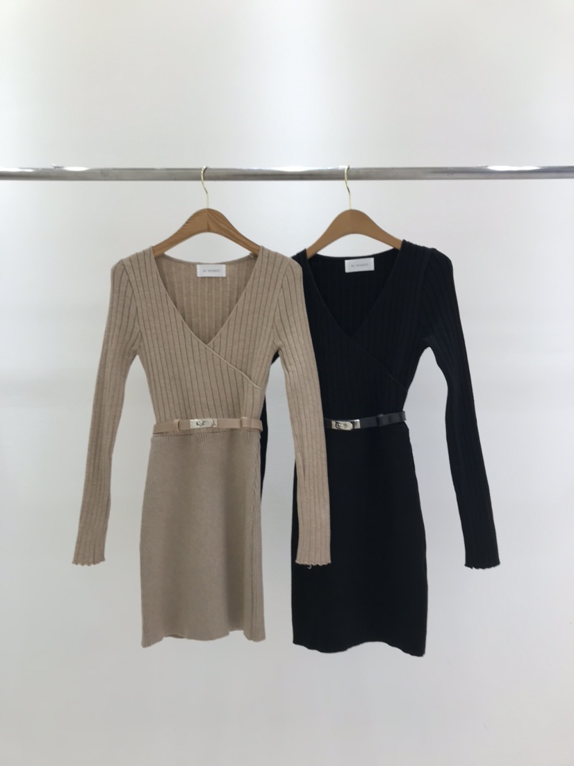 KC MARKET東大門㊣直郵女士新品推薦25秋冬人氣連衣裙含腰帶KC MARKET連衣裙