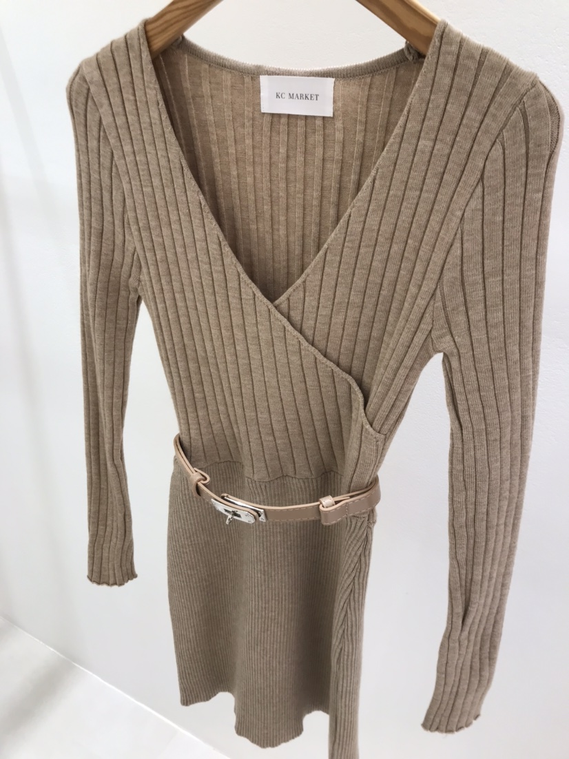 KC MARKET東大門㊣直郵女士新品推薦25秋冬人氣連衣裙含腰帶KC MARKET連衣裙