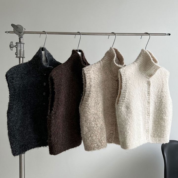 STAY HERE韓國直郵㊣女裝新品熱賣推薦職業時尚25秋冬馬甲高領STAY HERE馬甲