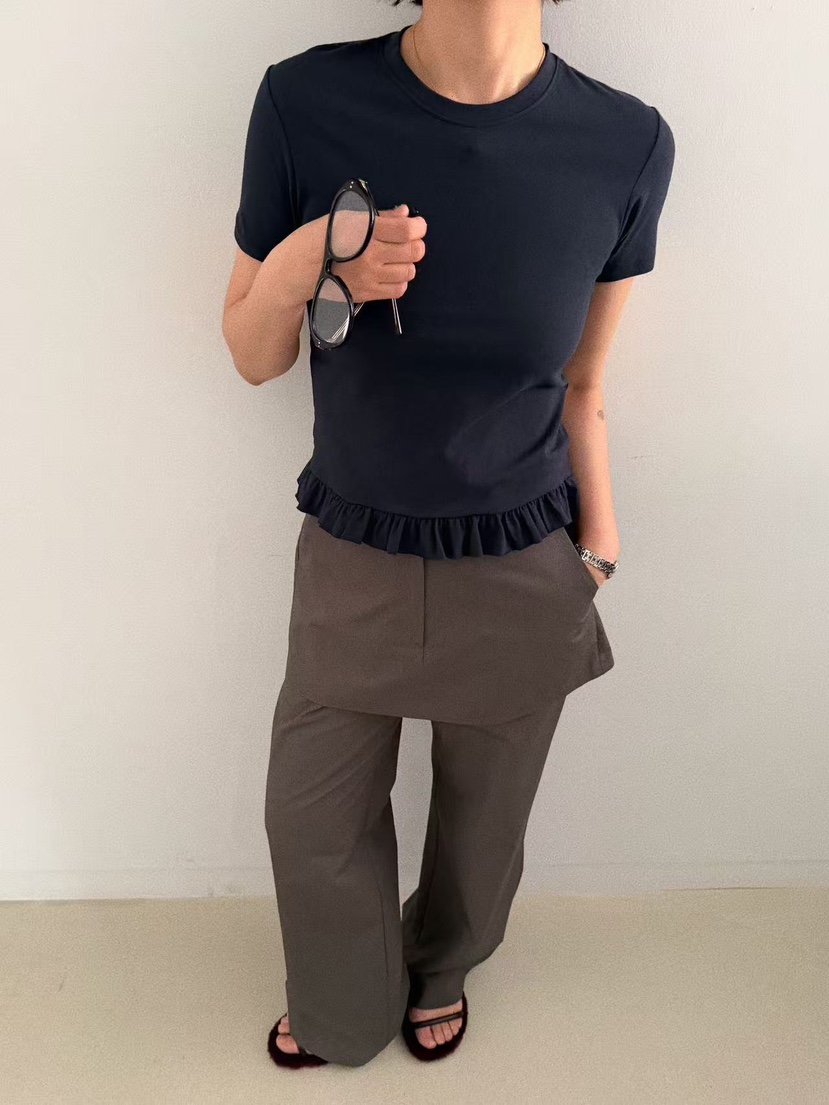 OLI SEOUL韓國代購㊣女裝新款時尚25秋冬休閑職業裙褲兔子OLI SEOUL裙褲