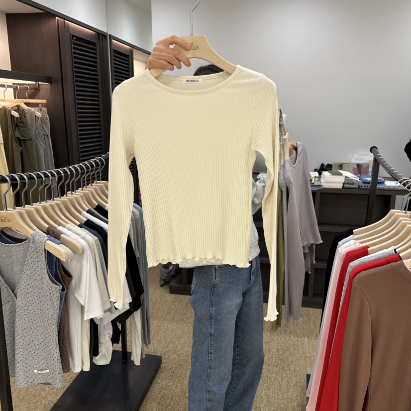 BRELLIN韓國直郵㊣女士新款熱賣25秋冬休閑職業長袖T恤春款BRELLIN長袖T恤圖色1