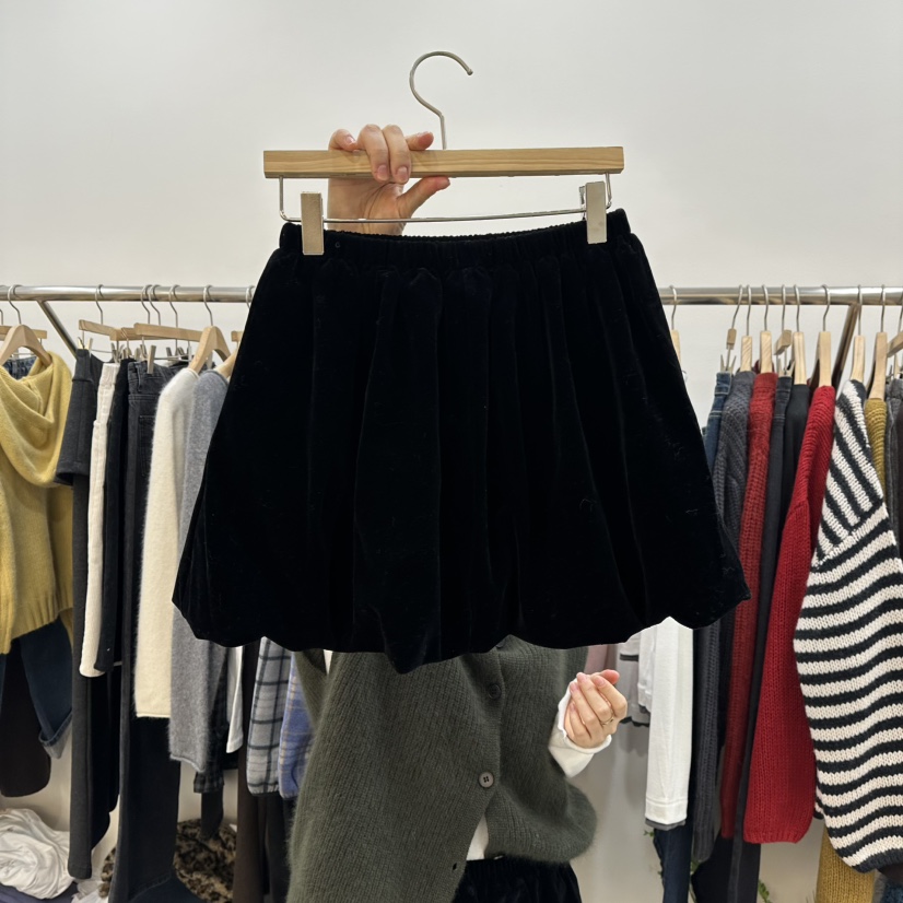 DELIGHT-L韓國直郵㊣女裝新品25秋冬人氣休閑時尚裙褲天鵝絨DELIGHT-L裙褲