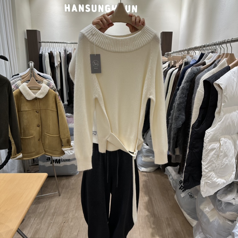 HANSUNGHYUN韓國直郵㊣女裝新款職業人氣25秋冬針織衫羊毛春款HANSUNGHYUN針織衫圖色1