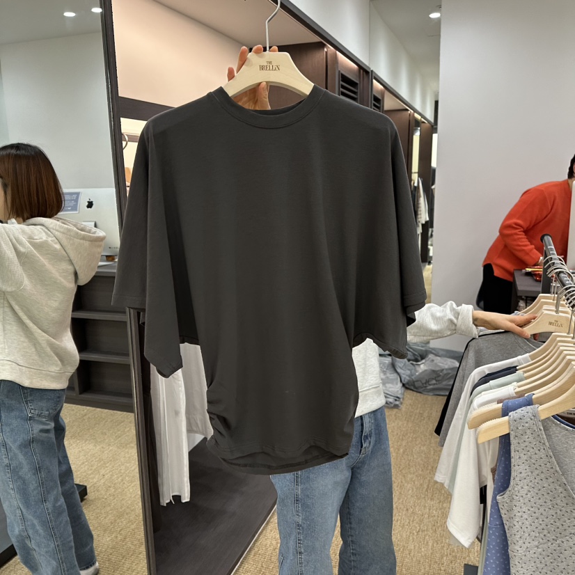 BRELLIN韓國代購㊣女士新品人氣職業時尚熱賣推薦T恤春款褶皺BRELLINT恤圖色3