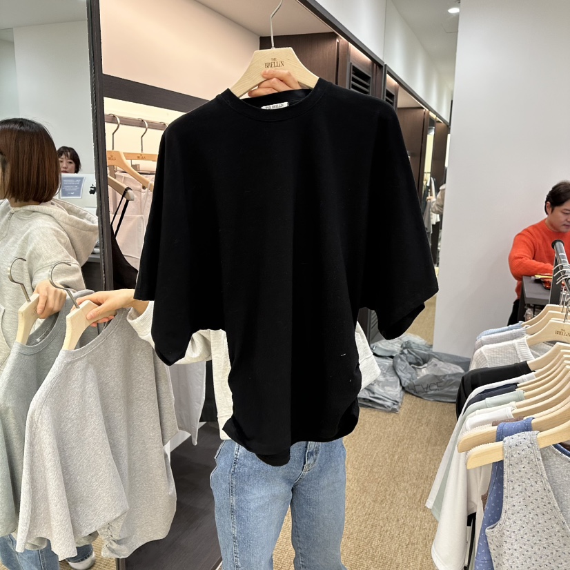 BRELLIN韓國代購㊣女士新品人氣職業時尚熱賣推薦T恤春款褶皺BRELLINT恤圖色4