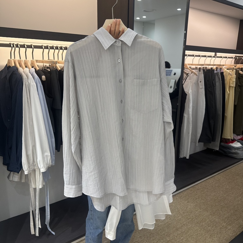 BRELLIN韓國代購㊣女裝新品時尚熱賣人氣推薦襯衫蕾絲衫春款BRELLIN襯衫/蕾絲衫圖色2