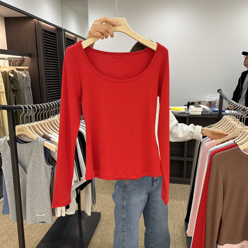 BRELLIN韓國代購㊣女裝新品時尚25秋冬休閑推薦長袖T恤春款BRELLIN長袖T恤圖色1