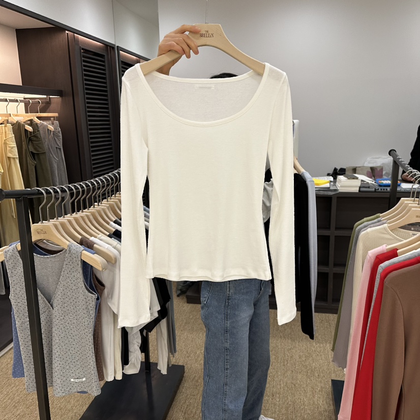 BRELLIN韓國代購㊣女裝新品時尚25秋冬休閑推薦長袖T恤春款BRELLIN長袖T恤圖色2