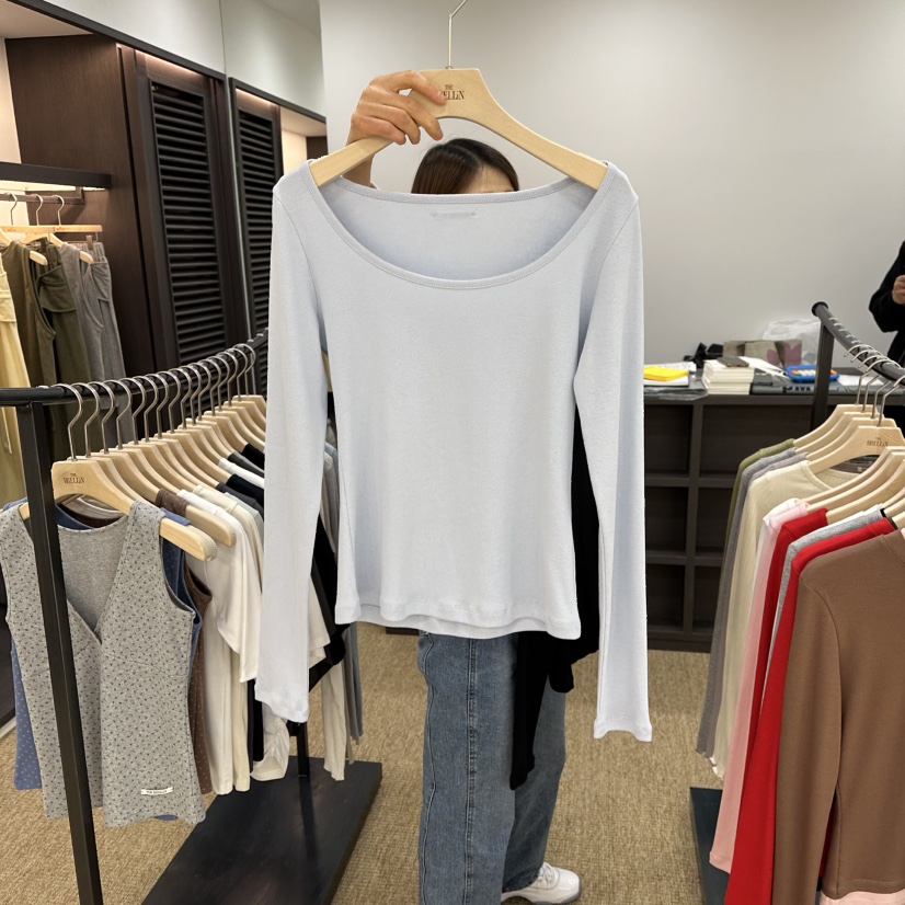 BRELLIN韓國代購㊣女裝新品時尚25秋冬休閑推薦長袖T恤春款BRELLIN長袖T恤圖色3