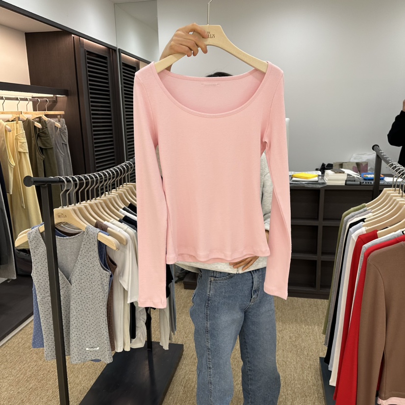BRELLIN韓國代購㊣女裝新品時尚25秋冬休閑推薦長袖T恤春款BRELLIN長袖T恤圖色4