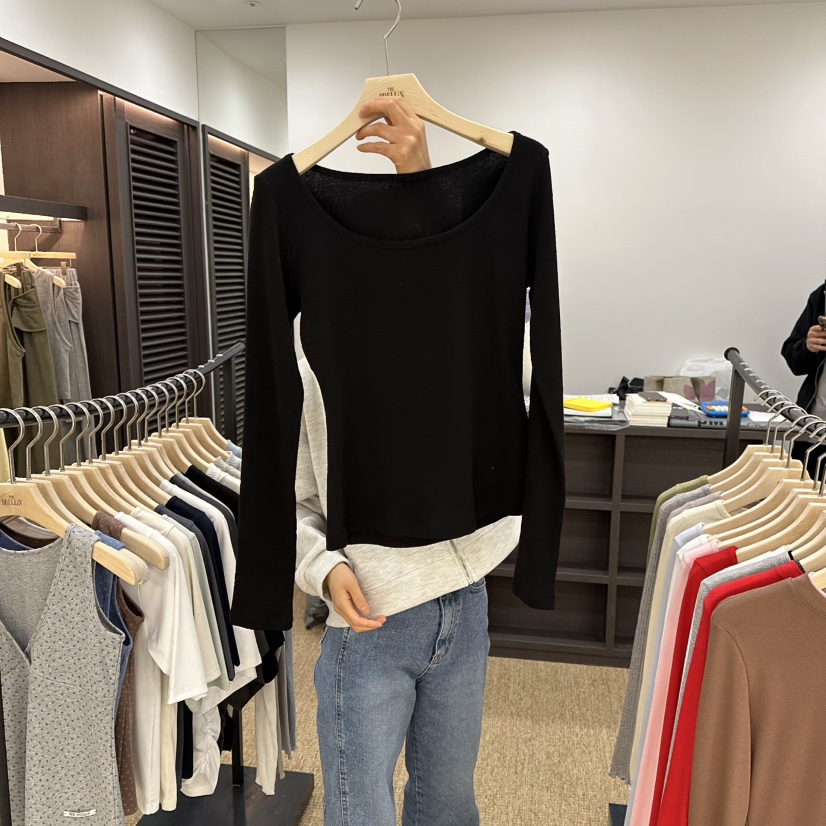 BRELLIN韓國代購㊣女裝新品時尚25秋冬休閑推薦長袖T恤春款BRELLIN長袖T恤圖色5