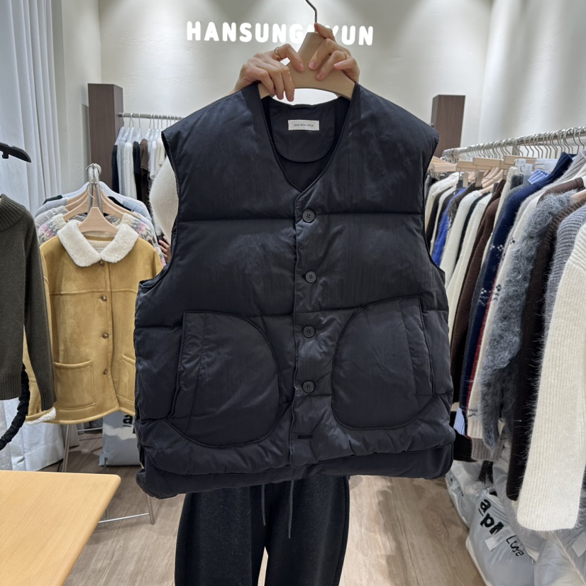 HANSUNGHYUN東大門㊣直郵女士新品時尚人氣馬甲春款填充鴨絨HANSUNGHYUN馬甲圖色2