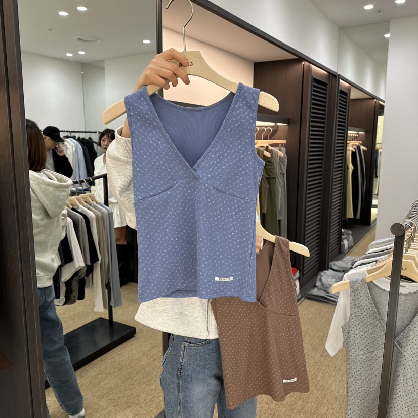 BRELLIN韓國代購㊣女裝新款推薦休閑25秋冬熱賣吊帶背心春款BRELLIN吊帶/背心圖色1