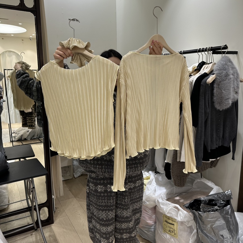 THEMORYPARK東大門㊣直郵女士新品熱賣休閑套裝春款套裝褶裥THE MORY PARK套裝