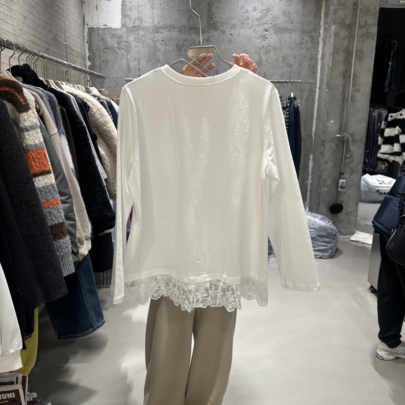 JUNI東大門㊣直郵女裝新品職業熱賣人氣25秋冬休閑時尚長袖T恤my juni長袖T恤