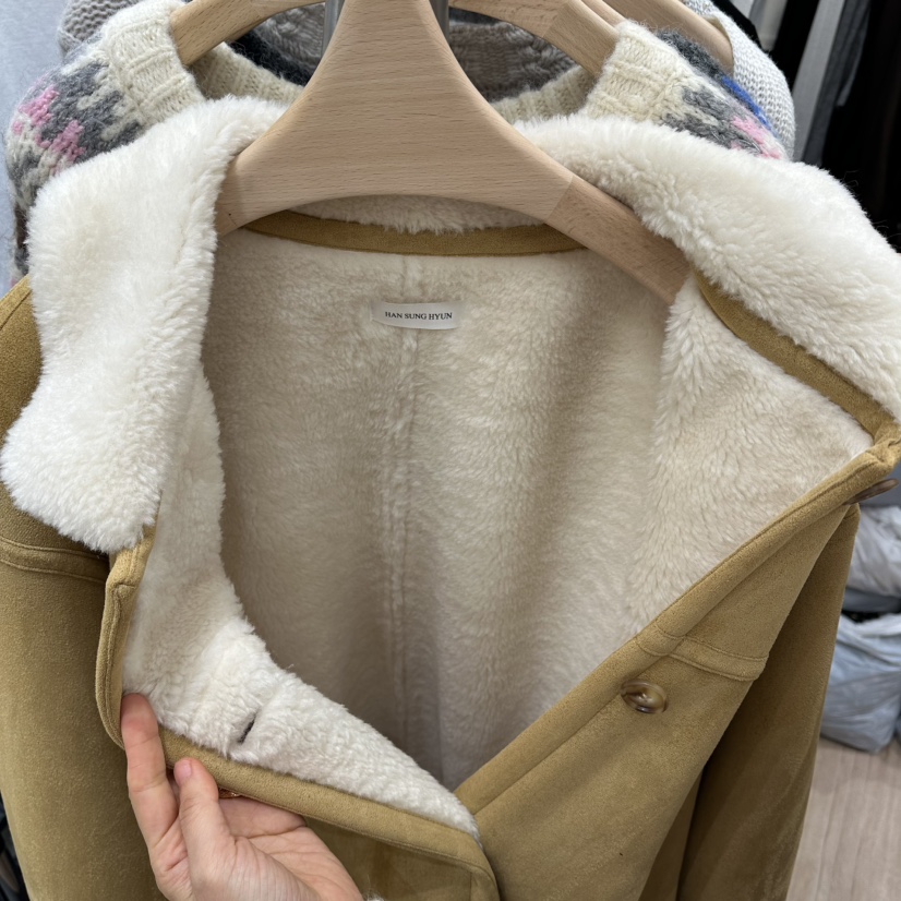 HANSUNGHYUN東大門㊣代購女裝新品人氣時尚熱賣休閑夾克春款絨HANSUNGHYUN夾克