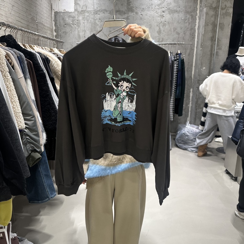 JUNI東大門㊣代購女裝新款25秋冬熱賣推薦職業休閑衛衣加絨my juni衛衣圖色2