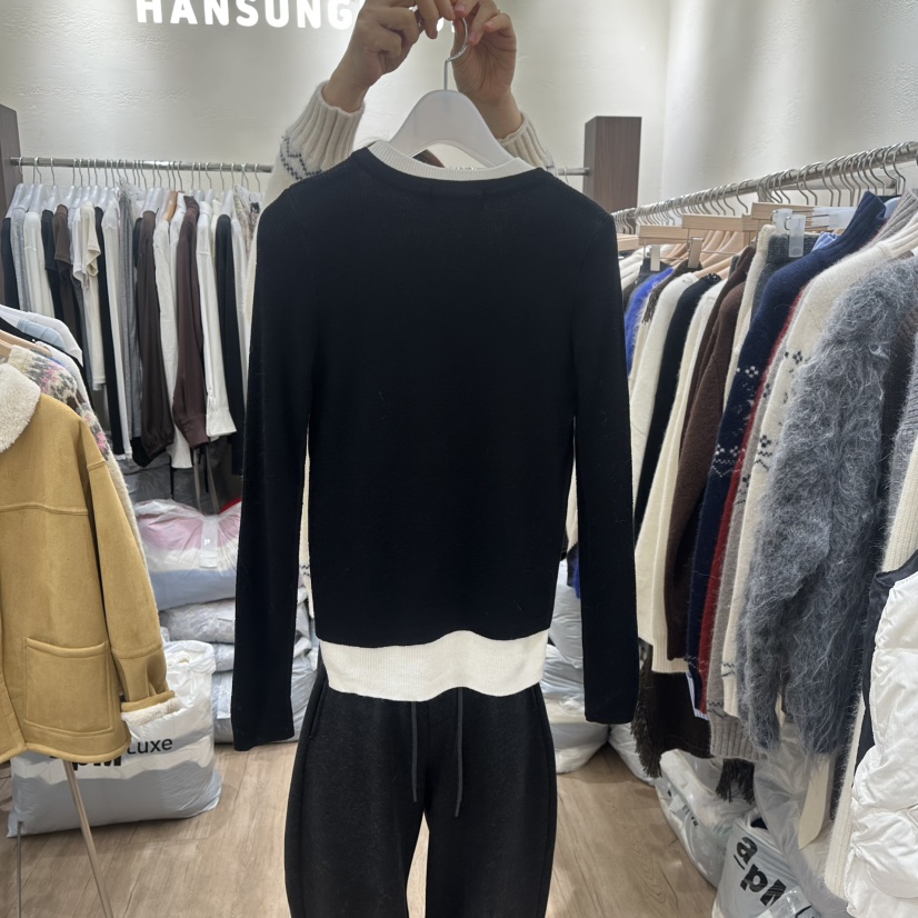 HANSUNGHYUN東大門㊣代購女士新款職業時尚長袖T恤假兩件春款HANSUNGHYUN長袖T恤