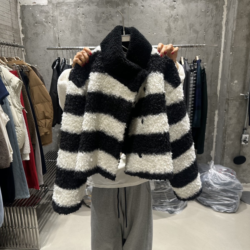 JUNI東大門㊣代購女裝新品推薦熱賣25秋冬休閑人氣夾克皮草my juni夾克圖色1