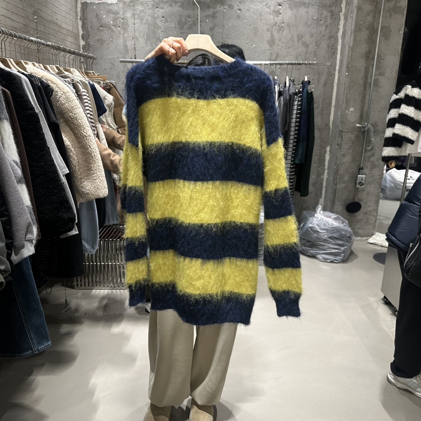 JUNI韓國代購㊣女裝新款人氣熱賣25秋冬休閑時尚針織衫安哥拉my juni針織衫