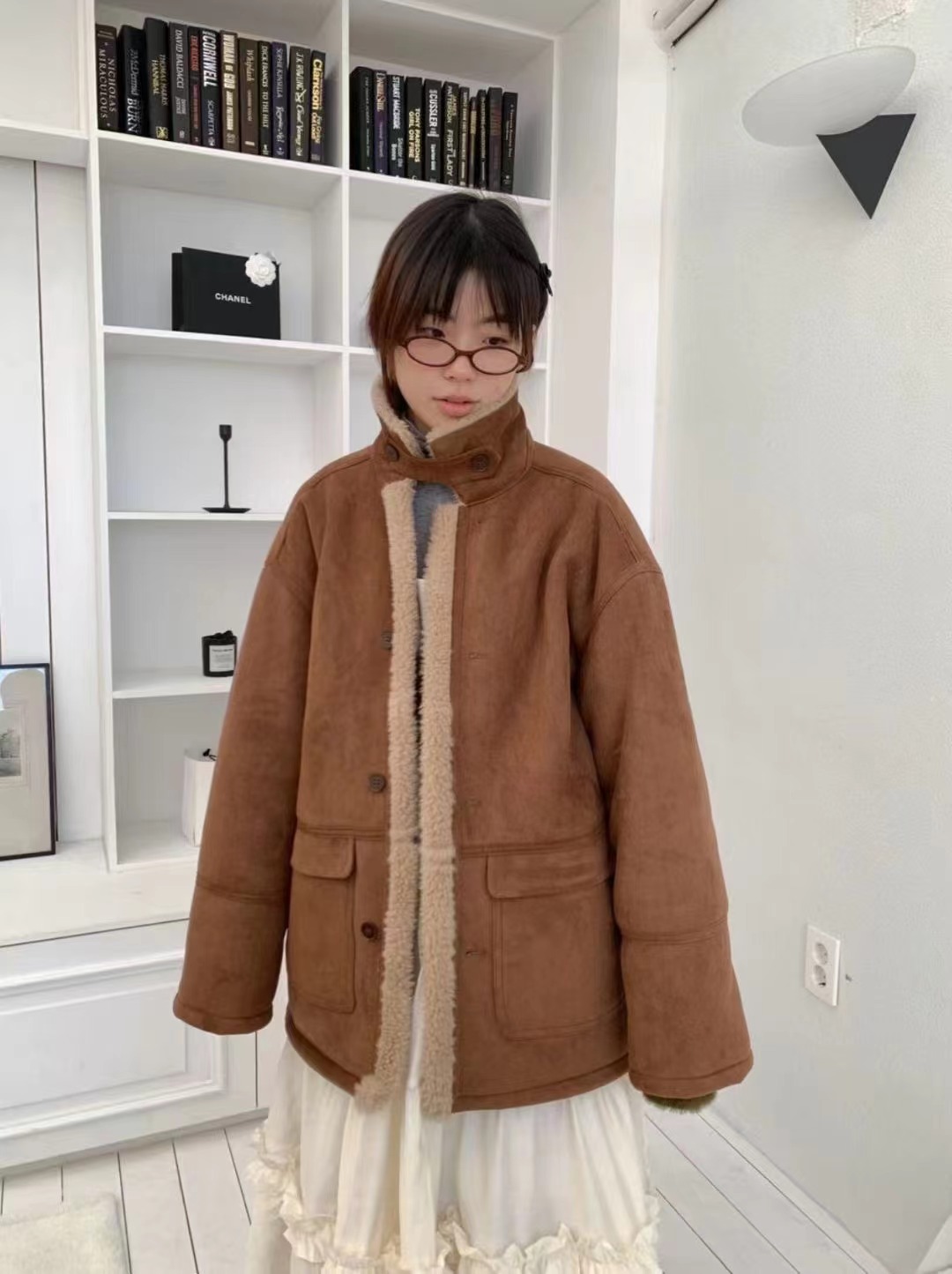 PEPPER 페페㊣東大門代購女裝新款職業休閑人氣熱賣短款大衣PEPPER-SEOUL短款大衣