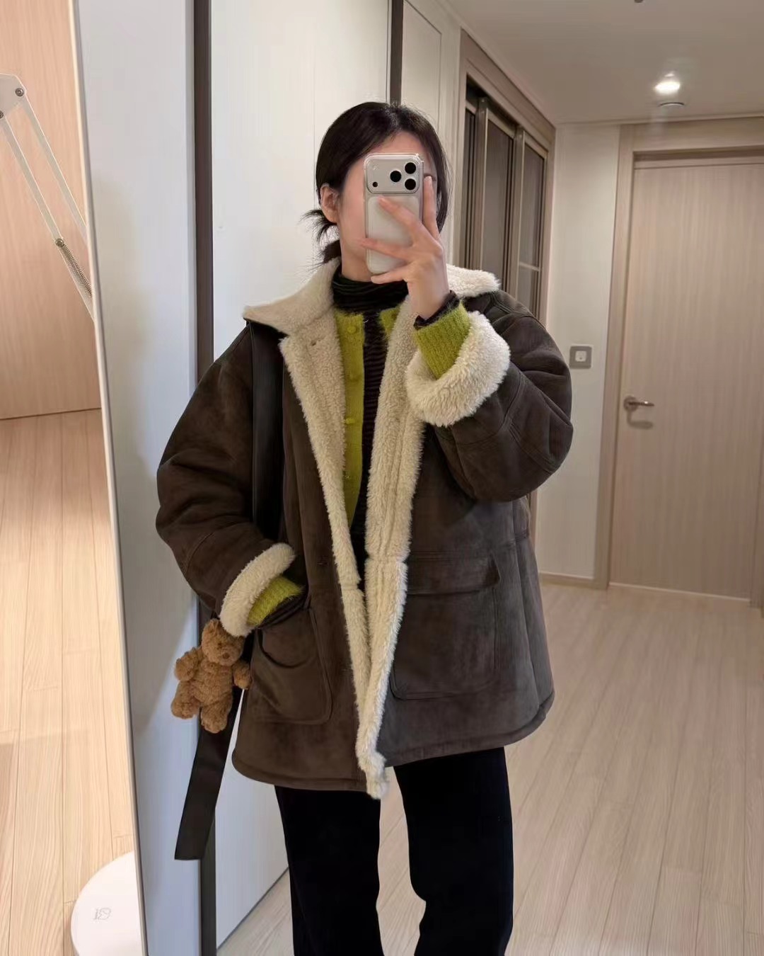 PEPPER 페페㊣東大門代購女裝新款職業休閑人氣熱賣短款大衣PEPPER-SEOUL短款大衣圖色2