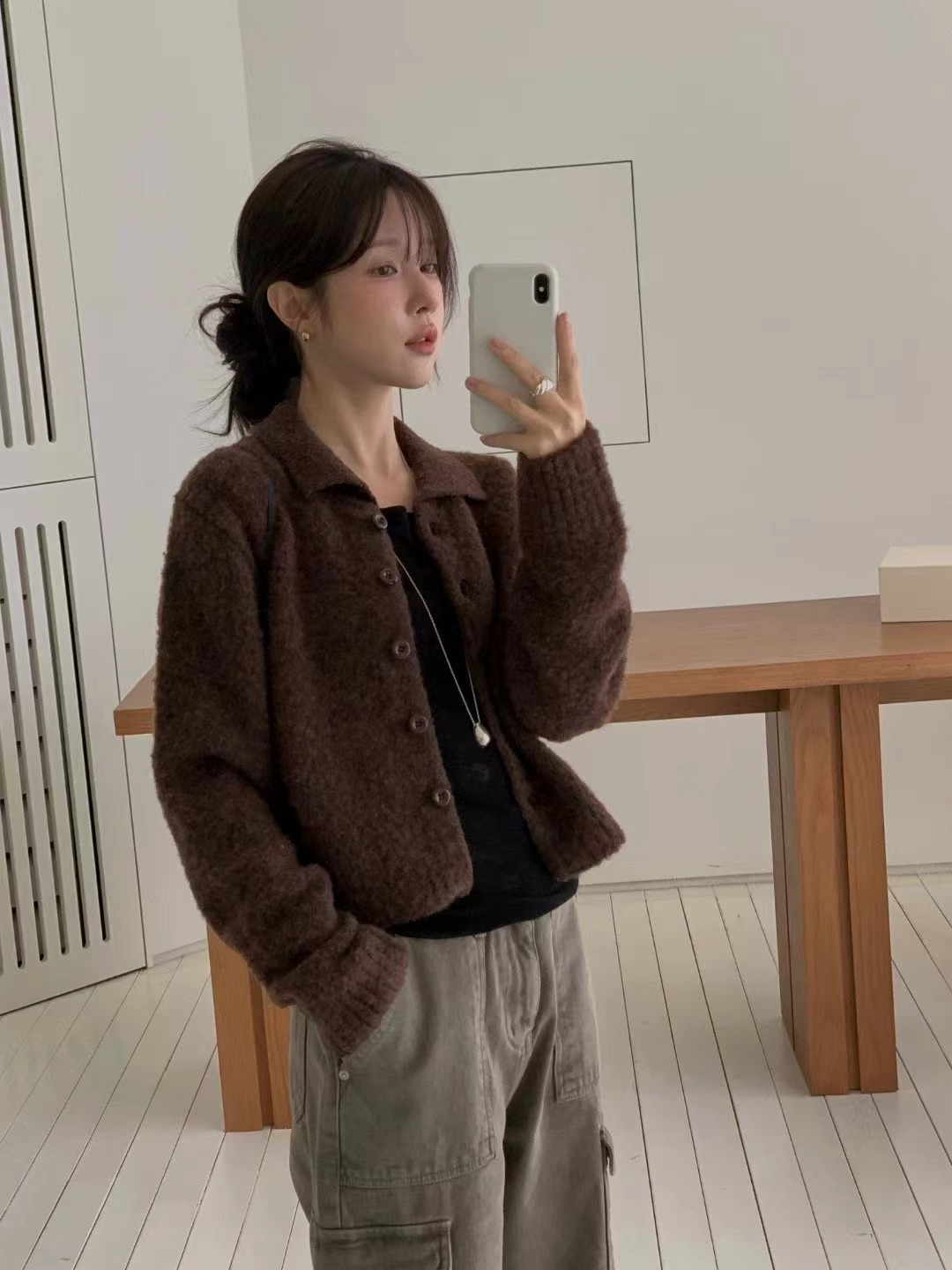 MIELLE-미엘르-OT韓國代購㊣女裝新品人氣針織衫羊毛開衫MIELLE-미엘르-OT針織衫