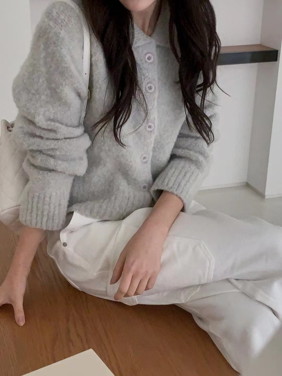 MIELLE-미엘르-OT韓國代購㊣女裝新品人氣針織衫羊毛開衫MIELLE-미엘르-OT針織衫