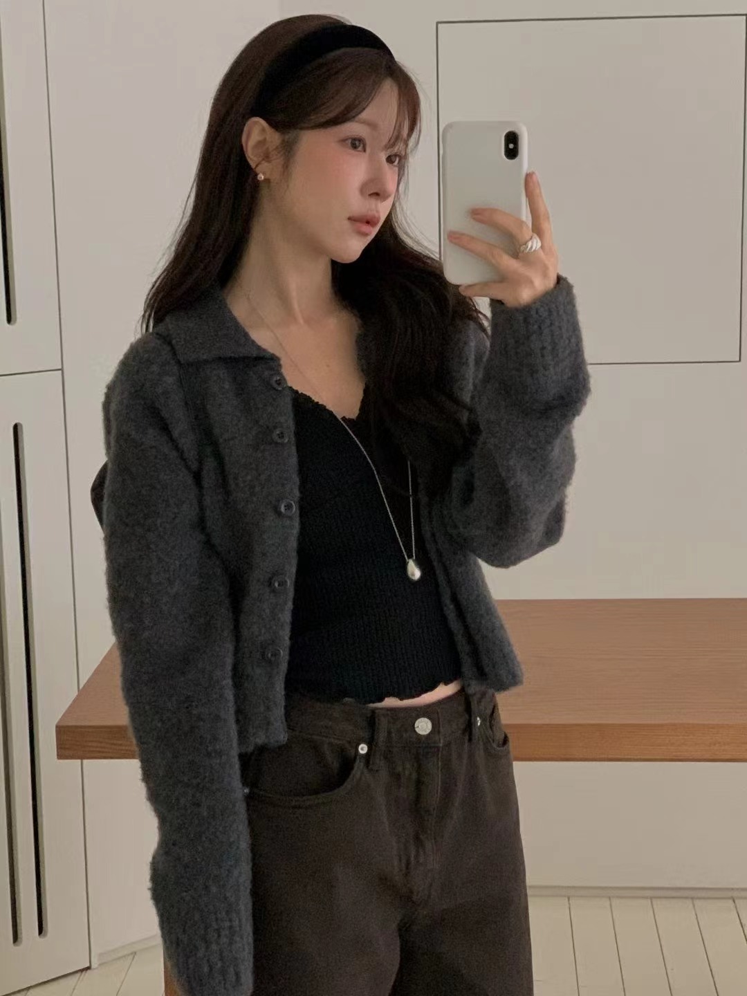 MIELLE-미엘르-OT韓國代購㊣女裝新品人氣針織衫羊毛開衫MIELLE-미엘르-OT針織衫