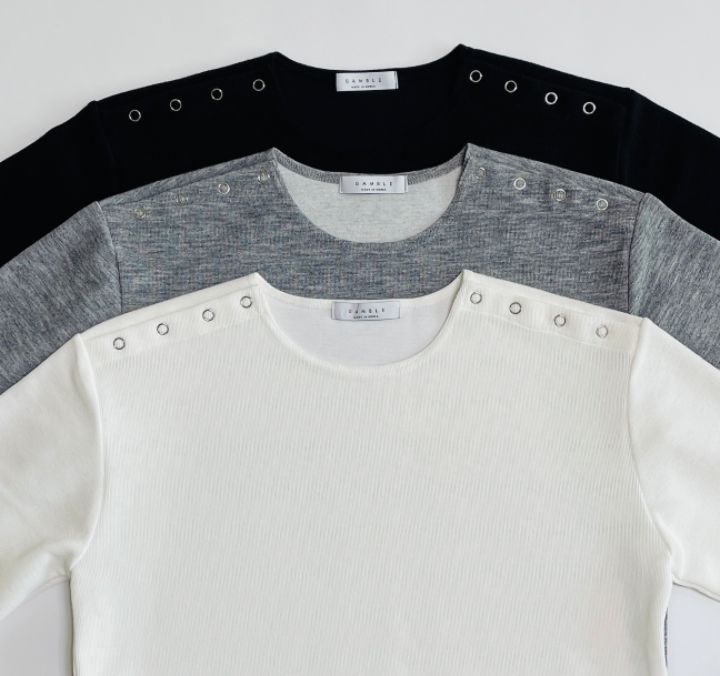 GAMBLE韓國代購㊣女裝新品真品26春夏熱賣時尚人氣T恤修身船領GAMBLET恤