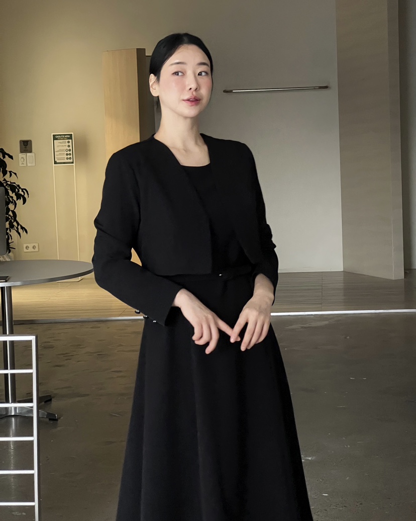 VERNI韓國直郵㊣女裝新款熱賣推薦休閑人氣時尚連衣裙含腰帶VERNI連衣裙