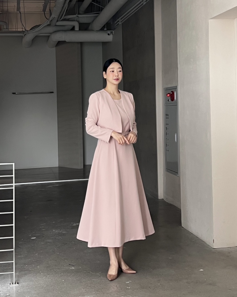 VERNI韓國直郵㊣女裝新款熱賣推薦休閑人氣時尚連衣裙含腰帶VERNI連衣裙