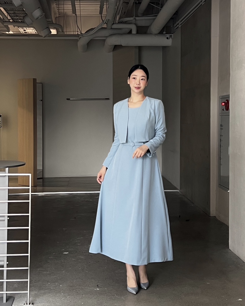 VERNI韓國直郵㊣女裝新款熱賣推薦休閑人氣時尚連衣裙含腰帶VERNI連衣裙