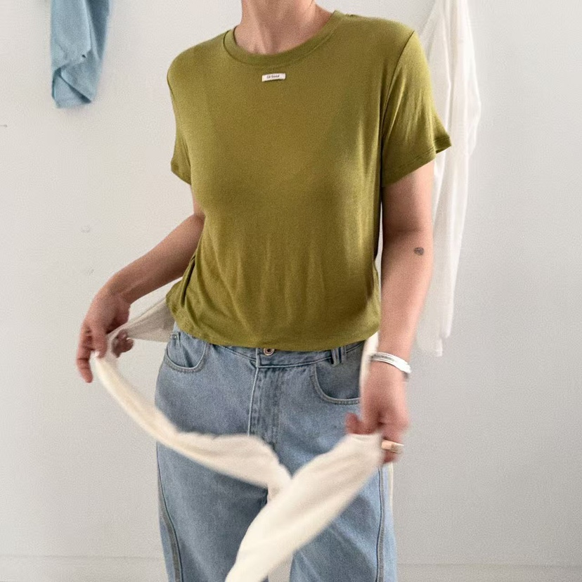 OLI SEOUL韓國直郵㊣女裝新品熱賣推薦時尚26春夏休閑人氣T恤OLI SEOULT恤